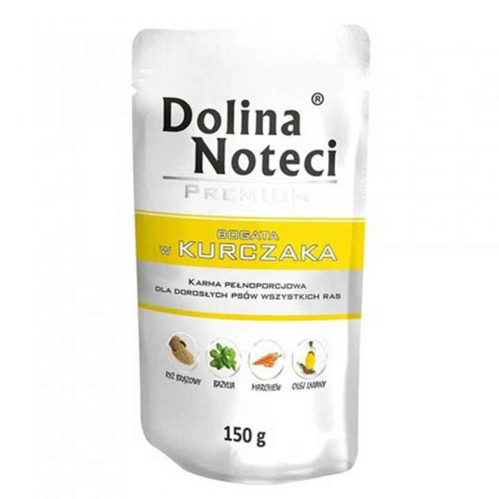 Пауч Dolina Noteci Premium для собак с курицей, 150 г