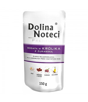 Пауч Dolina Noteci Premium для собак с кроликом и клюквой, 150 г