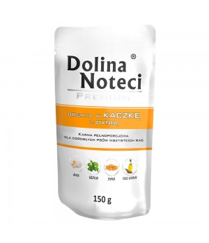 Пауч Dolina Noteci Premium для собак з качка та гарбузом, 150 г