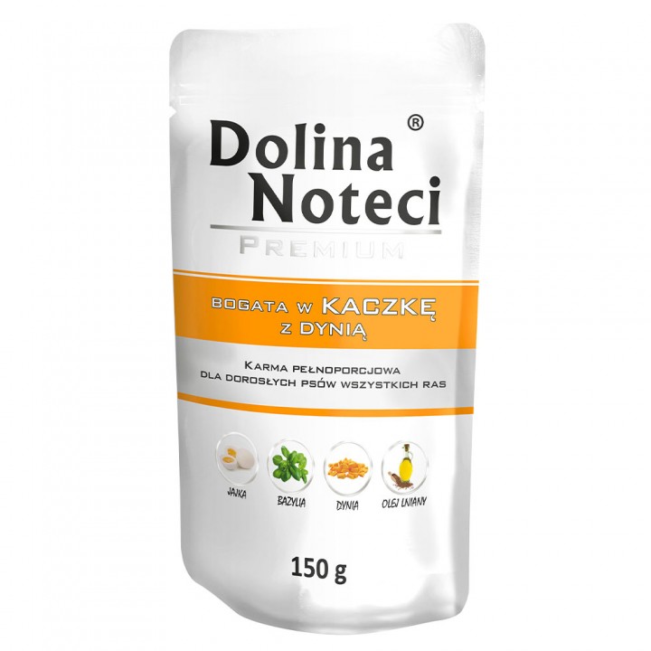 Пауч Dolina Noteci Premium для собак с уткой и тыквой, 150 г