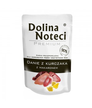 Пауч Dolina Noteci Premium Danie для взрослых собак всех пород, курица с лапшой, 300 г