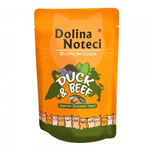 Пауч Dolina Noteci Superfood для котів з качкою і яловичиною, 85 г