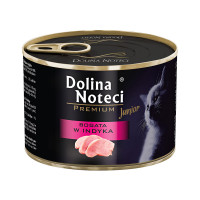 Корм консервированный Dolina Noteci Premium для котят, мясные кусочки в соусе с индейкой, 185 г