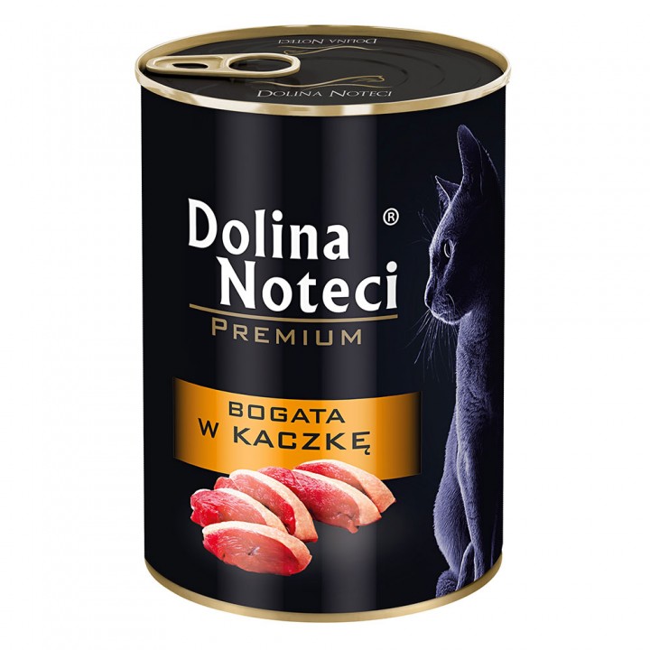 Корм консервированный Dolina Noteci Premium для кошек, мясные кусочки в соусе с уткой, 400 г