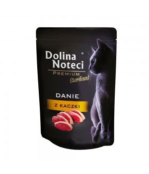 Пауч Dolina Noteci Danie для стерилизованных кошек с уткой, 85 г