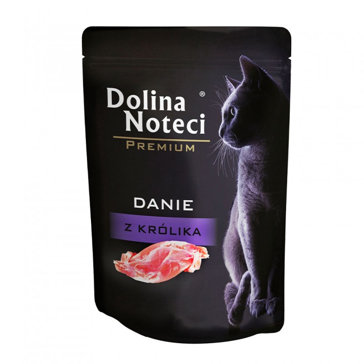 Пауч Dolina Noteci Danie для кошек с кроликом, 85 г