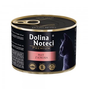 Корм консервований Dolina Noteci Premium для котів з філе лосося, 185 г