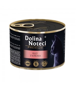 Корм консервований Dolina Noteci Premium для котів з філе лосося, 185 г