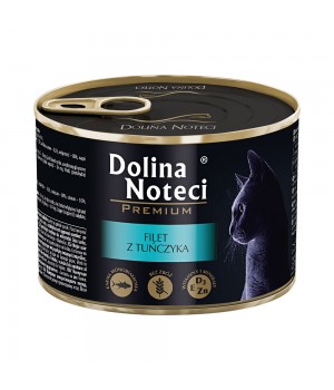 Корм консервований Dolina Noteci Premium для котів з філе тунця, 185 г