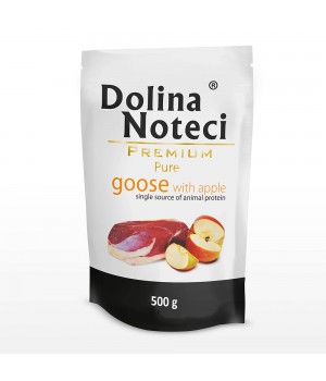 Пауч Dolina Noteci Premium Pure для собак аллергиков с гусем и яблоком, 500 г