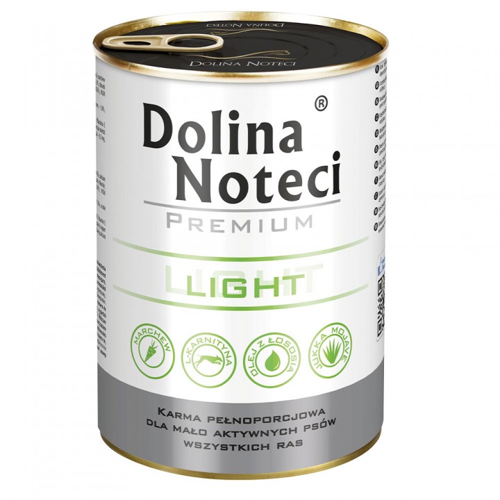 Корм консервированный Dolina Noteci Premium Light для собак с низкой активностью, 400 г