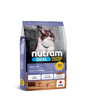 Nutram I17 Ideal Solution Support Indoor Cat - корм Нутрам I17 Идеал с курицей для домашних кошек 5,4 кг (I17_5.4)