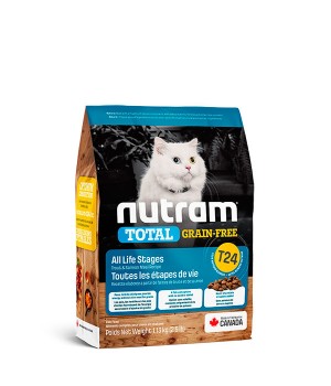 Nutram T24 Total Grain-Free - корм Нутрам T24 Тотал з лососем і фореллю для кішок 1,13 кг (T24_1,13)