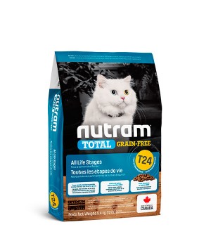 Nutram T24 Total Grain-Free - корм Нутрам T24 Тотал с лососем и форелью для кошек 5,4 кг (T24_5.4)