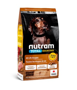 Nutram T27 Total Grain Free - корм Нутрам T27 Тотал з індичкою й куркою для собак дрібних порід 340 г T27_(340g)