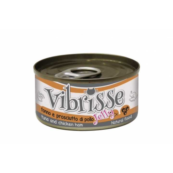 Vibrisse Jelly - консервы Вибрисс Джелли с тунцом и ветчиной в желе для кошек 70 г (C1018429)