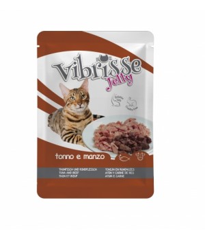 Vibrisse Jelly - консервы Вибрисс Джелли с тунцом и говядиной в желе для кошек (пауч) 70 г (C1018989)