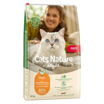 MERA Cats Nature Adult Chicken (Huhn) корм для взрослых кошек всех пород с курицей, 10 кг