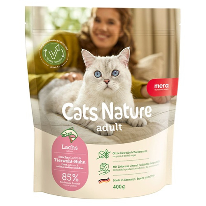 MERA Cats Nature Adult Salmon (Lachs) корм для взрослых кошек всех пород с лососем, 400 кг