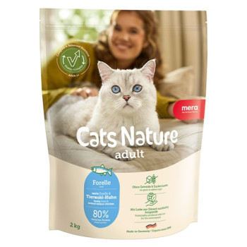 MERA Cats Nature Adult Trout (Forelle) корм для взрослых кошек всех пород с форелью, 2 кг