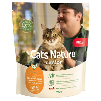 MERA Cats Nature Senior Chicken (Huhn) корм для пожилых кошек с курицей, 400 г