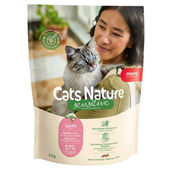 MERA Cats Nature Sensitive Salmon (Lachs) корм для кошек с чувствительным пищеварением с лососем, 2 кг
