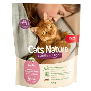 MERA Cats Nature Sterilised Light Salmon (Lachs) корм для стерилізованих та кастрованих котів з лососем, 400 г