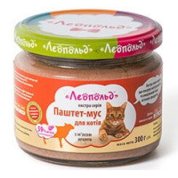 Консерви для котів Леопольд Паштет-мус з м'ясом ягняти 300г (4820185490337)