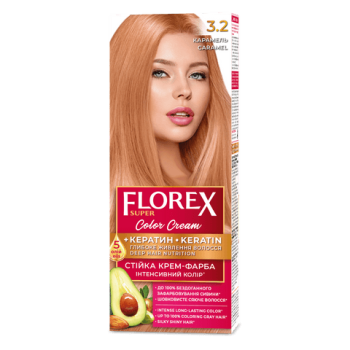 Стійка крем-фарба для волосся Florex Super Карамель 3.2, 1 шт (4823001603034)