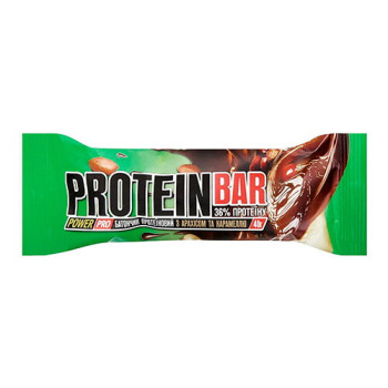 Протеїновий батончик Power Pro Protein Bar 36% білку, з арахісом та карамеллю, 40 г (4820214000025) Протеїновий батончик Power Pro Protein Bar 36% білку, з арахісом та карамеллю, 40 г (4820214000025)