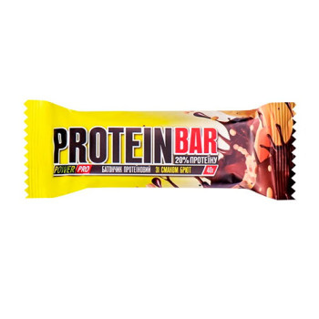 Протеїновий батончик Power Pro Protein Bar 20% білку, зі смаком брют, 40 г (4820214000032) Протеїновий батончик Power Pro Protein Bar 20% білку, зі смаком брют, 40 г (4820214000032)