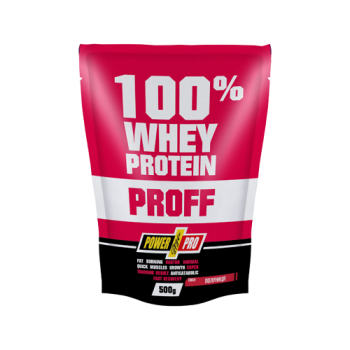Протеїн Power Pro 100 % WHEY PROTEIN PROFF, полуниця, 500 г (4820214004542)