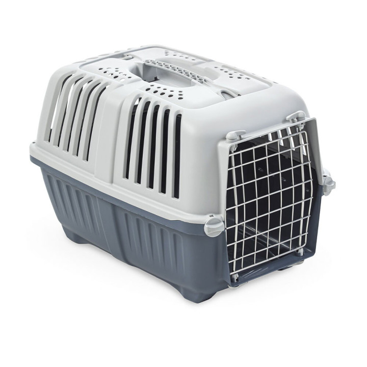 Переноска MPS Pratico3 Metal до 24 кг, 60х40х38 см, синяя/голубая
