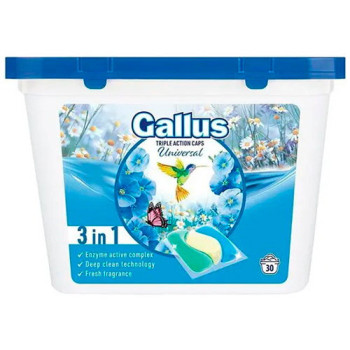 Капсулы для стирки Gallus 3в1 Universal 30 шт (4251415301701) 