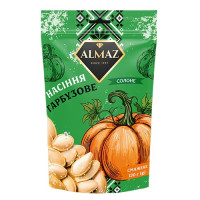 Насіння гарбузове смажене Almaz (ДОЙ-ПАК) солоне 130 г (4820284500715)