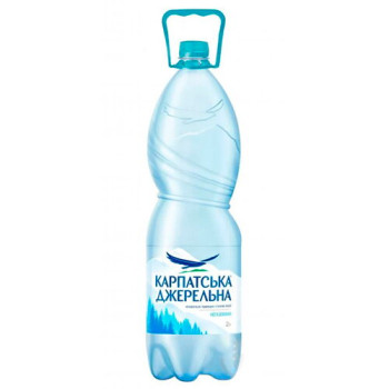 Вода мінеральна Карпатська Джерельна негазована з ручкою 2 л (4820051240202) Вода мінеральна Карпатська Джерельна негазована з ручкою 2 л (4820051240202)