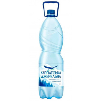 Вода мінеральна Карпатська Джерельна сильногазована з ручкою 2 л (4820051240035) Вода мінеральна Карпатська Джерельна сильногазована з ручкою 2 л (4820051240035)