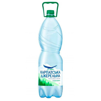Вода мінеральна Карпатська Джерельна слабогазована з ручкою 2 л (4820051240530)