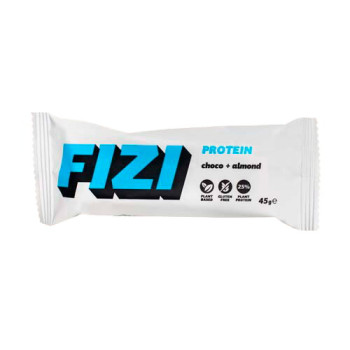 Батончик протеїновий у шоколадній глазурі Fizi Choco+Almond 45г Батончик протеїновий у шоколадній глазурі Fizi Choco+Almond 45г