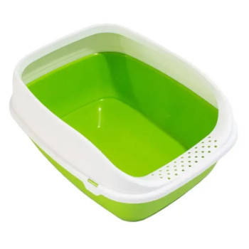 Туалет для кошек с рамкой MPS BETA PLUS SMALL GREEN, 43x31x16 см