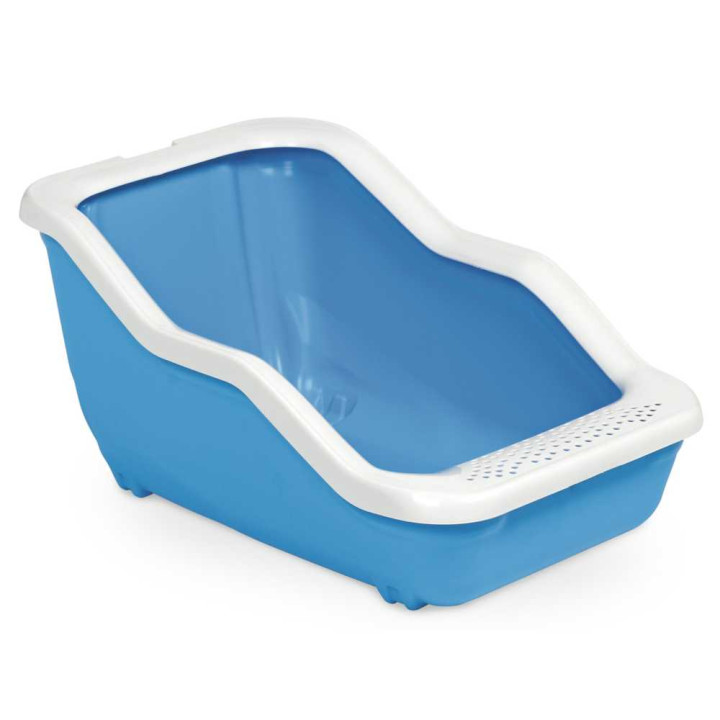 Туалет для кішок з рамкою MPS NETTA OPEN BLUE, 54x39x29 см