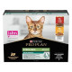 Влажный корм PRO PLAN Sterilised Nutrisavour для стерилизованных кошек с говядиной и с курицей, мильтипак 10х85 г