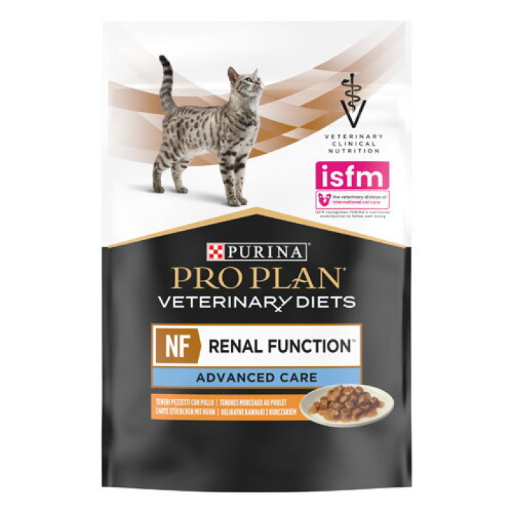 Влажный диетический корм PRO PLAN VETERINARY DIETS NF Renal Function Advanced Care для взрослых кошек при патологии почек с курицей 85 г