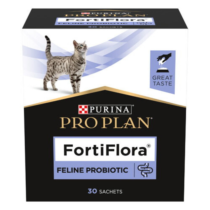 Пробиотик PRO PLAN FortiFlora для взрослых кошек и котят для поддержания нормальной миклофлоры желудочно-кишечного тракта 30х1 г
