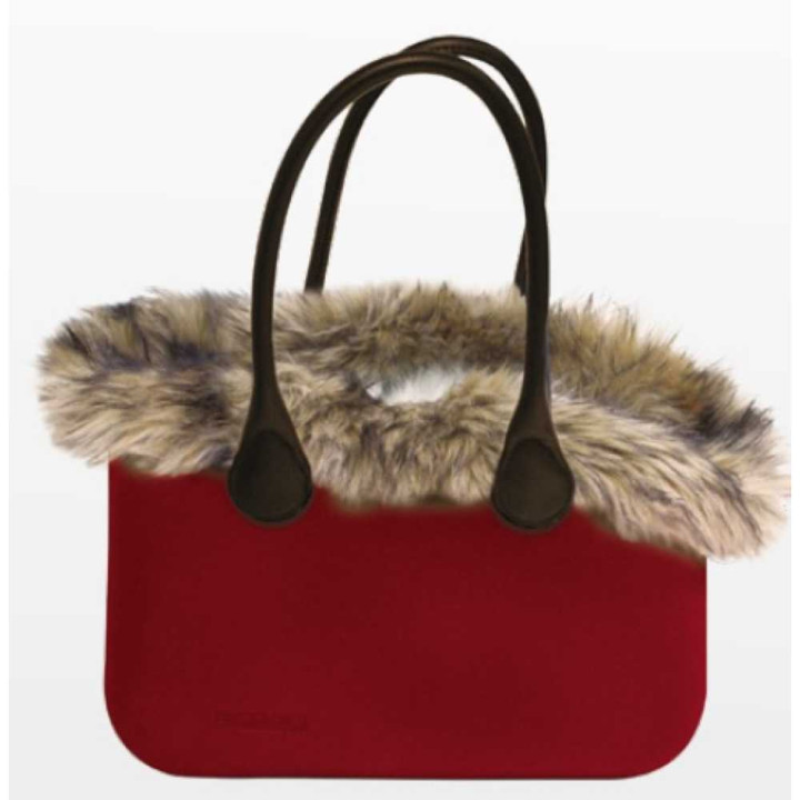 Сумка для тварини CROCI Mademoiselle Redwine, ПВХ і штучне хутро, 40х28х20см
