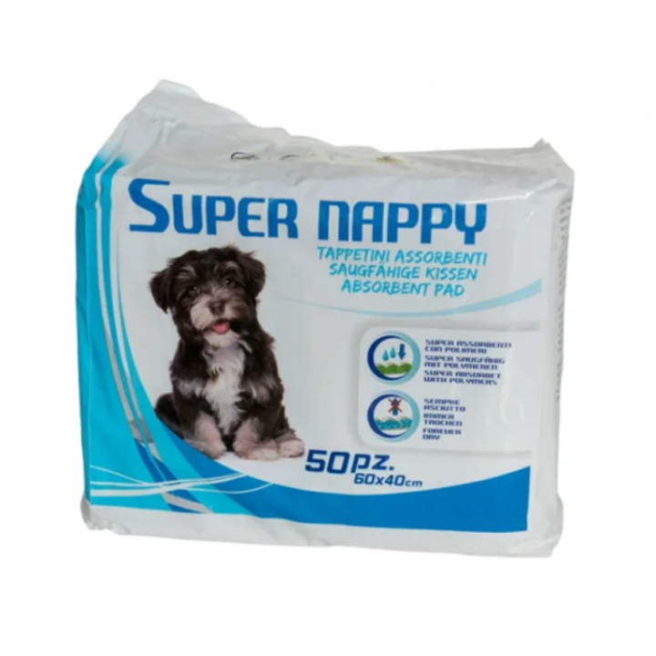 Croci Super Nappy - пеленки Super Nappy для собак 60х40 50 шт (8023222174788)