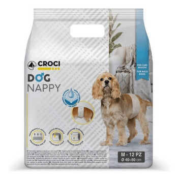 Croci Dog Nappy - підгузок-пов'язка Dog Nappy для псів 12 шт М (40-50 см) (8023222168787)
