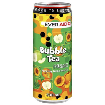 Напиток безалкогольный EVER AID Bubble Tea Peach, ж/б, 0,33 л Напиток безалкогольный EVER AID Bubble Tea Peach, ж/б, 0,33 л