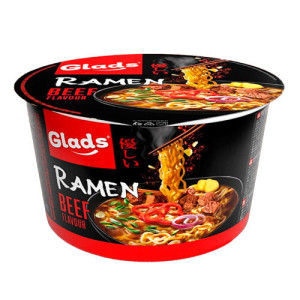 Лапша быстрого приготовления GLADS Рамен со вкусом Говядины 105 г (4820286440293)
