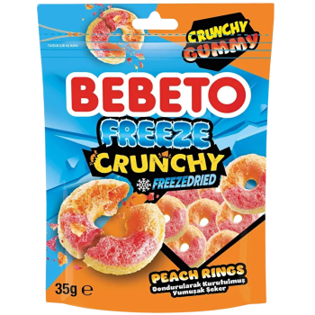 BEBETO Конфеты-кранчи "Персиковые кольца" 35 г (8690146182276) BEBETO Конфеты-кранчи "Персиковые кольца" 35 г (8690146182276)
